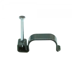 Flat Steel Cable Clip Black